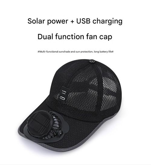 Solar-Powered USB Charging Fan Hat