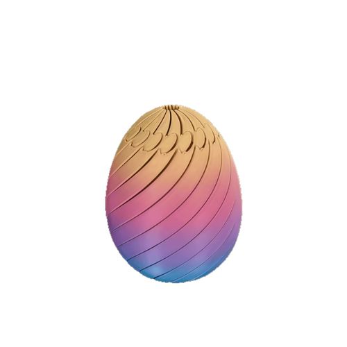 Twisty Fingertip Egg 3D Printed Spiral Fingertip Toy Easter Egg