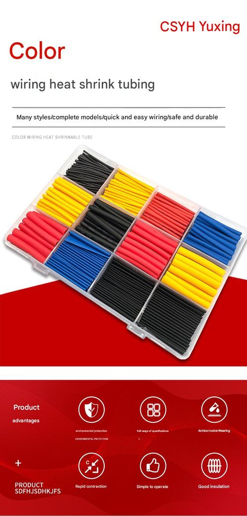 Heat shrink tubing box (164 pieces per color box)