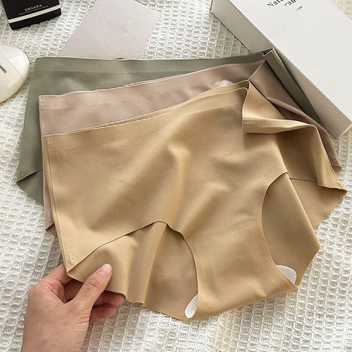 🔥Buy 1 And Get 3 Free🔥7A Silk Antibacterial Women's Panties Comfortable Seamless Mid-Waist Girls' Everyday Underwear Simple Style Optimal for Spring