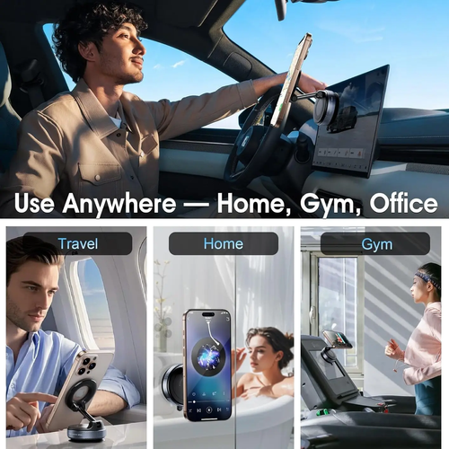 Magnetic Suction Cup Phone Holder, 360° Adjustable Foldable Magnetic Phone Stand for All Smartphones, Pocket-Sized Car Phone Holder, Car Phone Mount, Universal Smartphone Holder, Cell Phone Holders