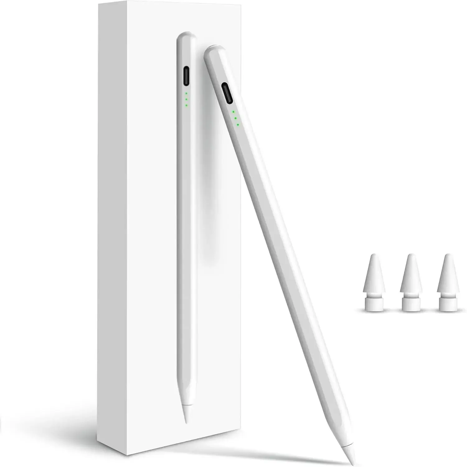 Compatible with Apple iPad, Xiaomi, and Huawei, this magnetic capacitive touch pen features pressure sensitivity, is easy to carry, and prevents accidental touches while making it suitable for tablet drawing.