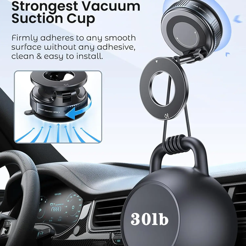 Magnetic Suction Cup Phone Holder, 360° Adjustable Foldable Magnetic Phone Stand for All Smartphones, Pocket-Sized Car Phone Holder, Car Phone Mount, Universal Smartphone Holder, Cell Phone Holders