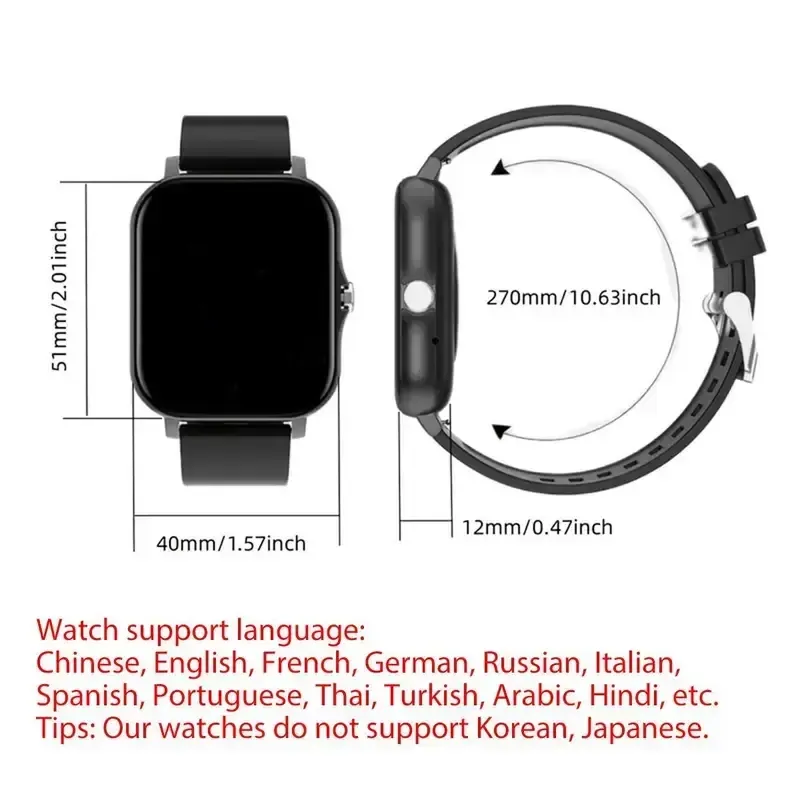 Smart Watch for Men & Women, 1.83 Touch Screen Bluetooth Watch with Notifications & Daily Activity Tracking, Comfortable Strap, Compatible with iPhone & Android