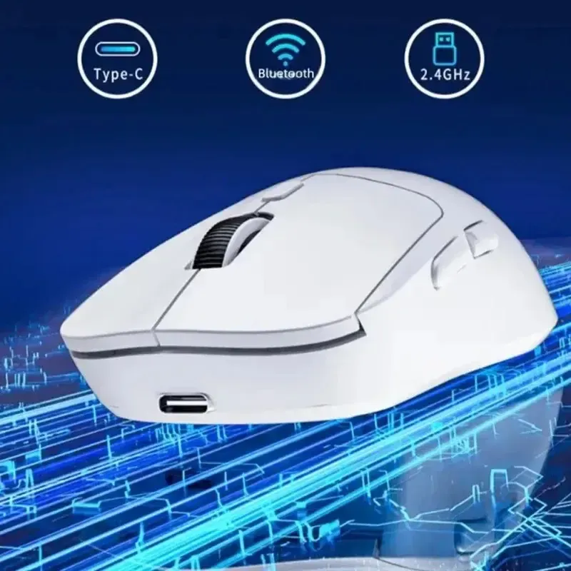 M348 Wireless Gaming Mouse, Tri-Mode 2.4g Bluetooth5.0 USB-C, 6400 Dpi Adjustable Rechargeable, 6 Programmable Buttons, Ergonomic Design for PC laptop tablet, Onlysell