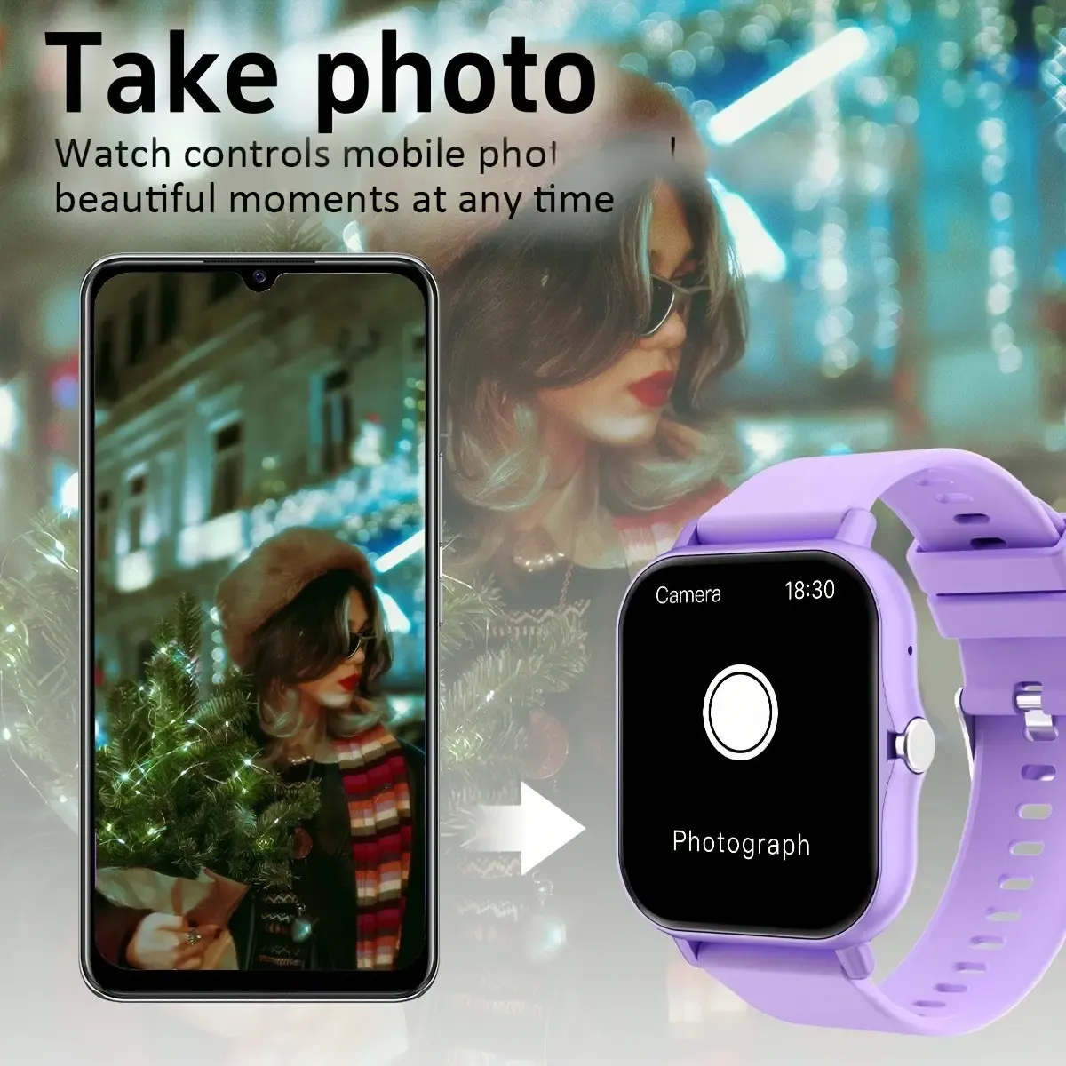 Smart Watch for Men & Women, 1.83 Touch Screen Bluetooth Watch with Notifications & Daily Activity Tracking, Comfortable Strap, Compatible with iPhone & Android
