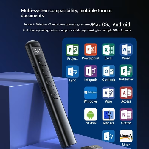 Apresentador Laser  Profissional 2.4GHz com USB-C e Laser Vermelho