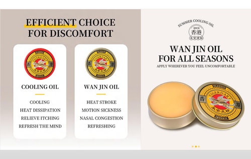 Efeito de Resfriamento Forte, Rápido e Refrescante, Anti-Sonolência, Alivia Coceira de Picadas de Insetos Wanjinyou