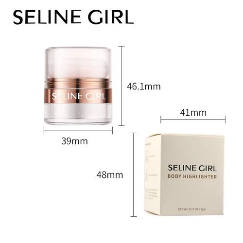 Seline Girl  Maquiagem Mineral Fairy High Light Pó Solto Iluminador Blush Corporal Iluminador Perolado Longo