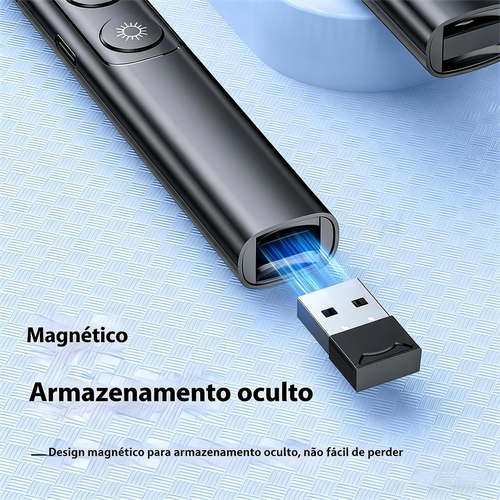 🔥S7  Apresentador sem fio 2.4 GHz com ponteiros vermelhos Pen USB RF Ponteiro de controle remoto recarregável Laser Pointer Pen