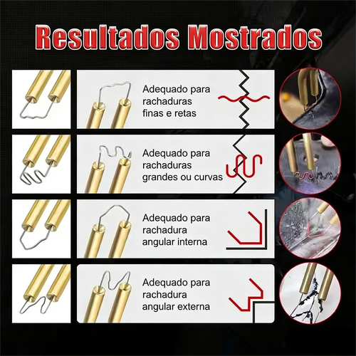 Pistola de Soldagem Plástica, Grampeador Térmico, Kit de Ferramentas para Reparação de Plástico e Diagnóstico Automotivo