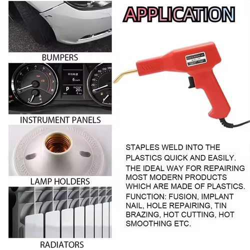 Pistola de Soldagem Plástica, Grampeador Térmico, Kit de Ferramentas para Reparação de Plástico e Diagnóstico Automotivo