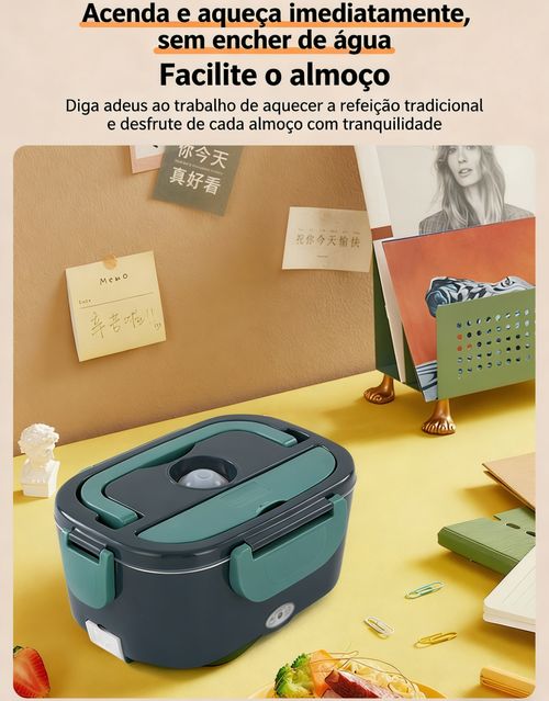 Marmita Eléctrica em Aço Inoxidável Aquecimento Rápido USB Tomada Ideal para Escritório e Veículos