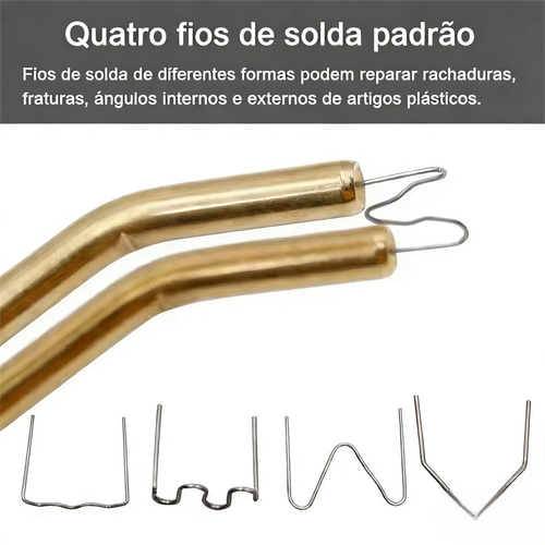 Pistola de Soldagem Plástica, Grampeador Térmico, Kit de Ferramentas para Reparação de Plástico e Diagnóstico Automotivo