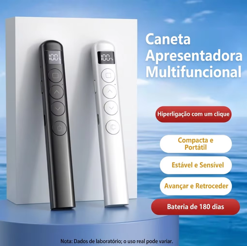 Apresentador Laser  Profissional 2.4GHz com USB-C e Laser Vermelho