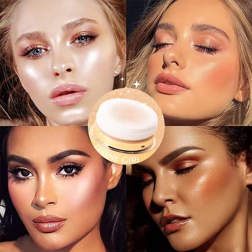 Seline Girl  Maquiagem Mineral Fairy High Light Pó Solto Iluminador Blush Corporal Iluminador Perolado Longo