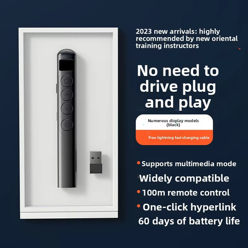 Apresentador Laser  Profissional 2.4GHz com USB-C e Laser Vermelho