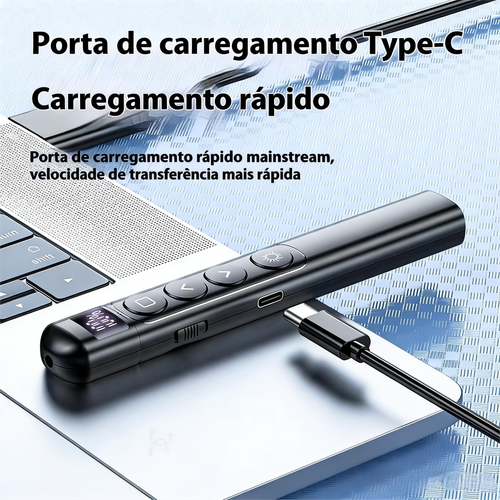 🔥S7  Apresentador sem fio 2.4 GHz com ponteiros vermelhos Pen USB RF Ponteiro de controle remoto recarregável Laser Pointer Pen