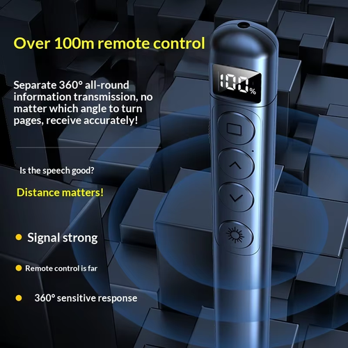 Apresentador Laser  Profissional 2.4GHz com USB-C e Laser Vermelho