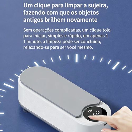 Máquina de Limpeza Ultrassônica Doméstica Multifuncional para Óculos, Joias, Aparelhos Dentários e Relógios