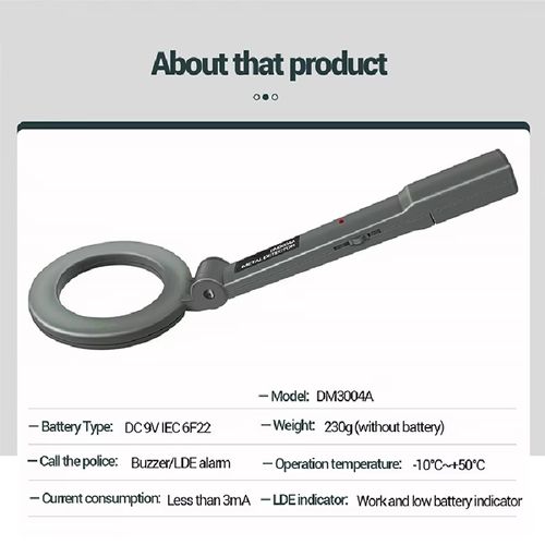 Metal Detector DM3004A Handheld Ajustável Portátil Rastreador Pinpointer Alarme Sensível Pesquisa Bobina Metal Detectar Ferramenta