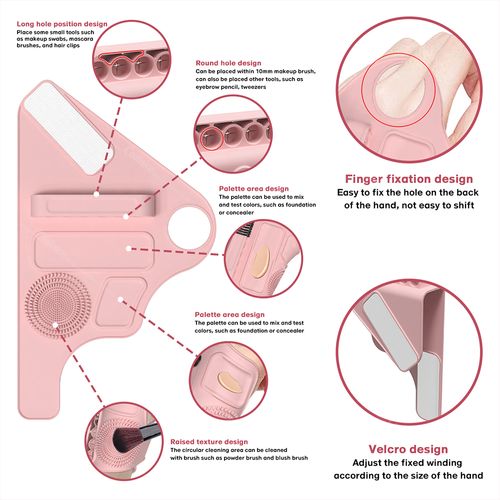 Best Selling Product  Makeup Assist Wrist Strap Silicone Makeup Brush Cleaning Pad Portable Palette