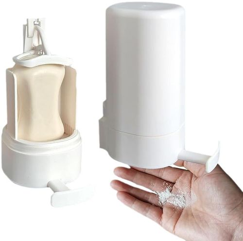 ABS Plastic Hand Soap Grinder Dispenser Wall Mounted No Drilling Bathroom Soap Dispenser