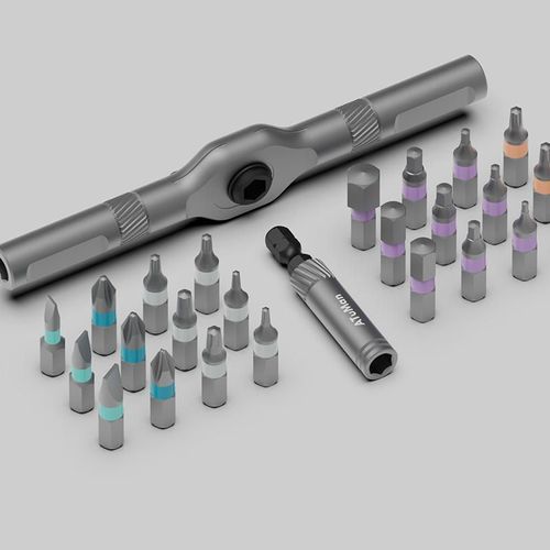 RS1 24-in-1 Multi-Functional S2 Steel Household Ratchet Screwdriver Set with Wrench Bits