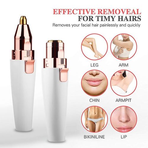 Double-headed electric eyebrow trimmer! Trim and shave two-in-one, saving time and effort, even beginners can easily use it!