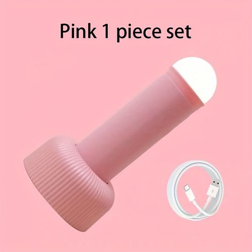 LED Night Light Column Shape Hand Pull Switch Atmosphere Table Lamp Eye Protection Rechargeable Sleep Night Lamp