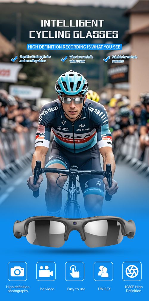 Popular outdoor sports camera cycling glasses wireless WIFI sunglasses Bluetooth smart photo recording