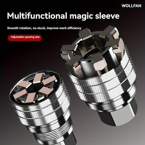 Multi functional universal socket tool, Adjustable sleeve, multifunctional hexagonal screw nut