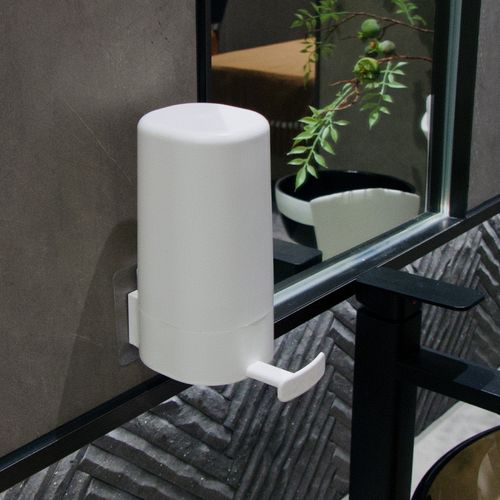 ABS Plastic Hand Soap Grinder Dispenser Wall Mounted No Drilling Bathroom Soap Dispenser
