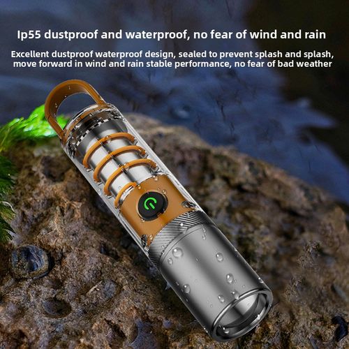 Portable Rechargeable LED Flashlight Multifunctional Outdoor Camping Lighting USB Rechargeable