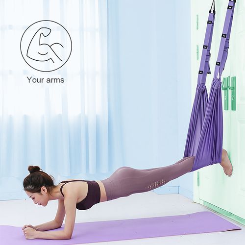 Versatile Aerial Yoga Hammock with Resistance Bands - Ideal for Ballet, Gymnastics & Pilates Enthusiasts - Stretch & Invert Fitness Gear, Medium Tension