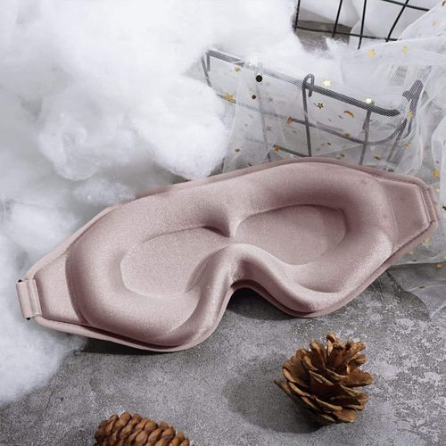 99% Light Blocking 3D Deep Contoured Eye Covers Adjustable Strap Sleep Mask