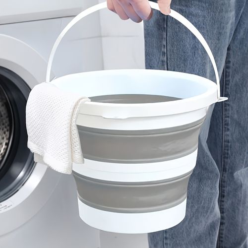 Folding Bucket, Portable Water Bucket, Foldable Car Washing Bucket, Outdoor Camping Fishing Travel Water Bucket, Wash Bucket, Easy To Storage, Cleaning Supplies, Household Gadgets