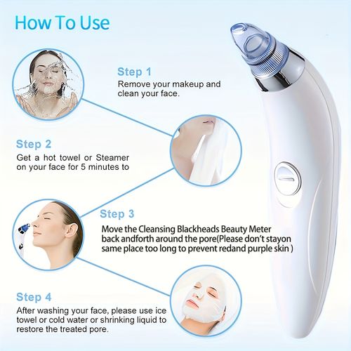 Blackhead Cleansing Beauty Device - Portable Facial Pore Cleanser