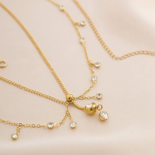 Sexy beach imitation pearl tassel rhinestone waist chain body chain zircon belly button nail body chain