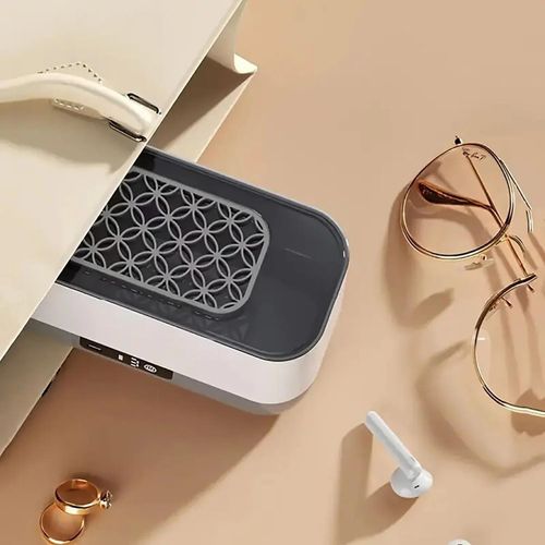 portable glasses, braces,dentures, jewelry cleaner - USB rechargeable, high-frequency vibration 360 ° deep cleaning, easy to use at home for watches, makeup brushes, etc., Household appliances and personal care products