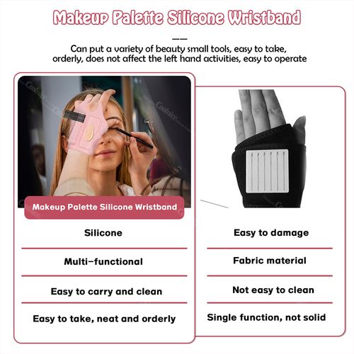 Best Selling Product  Makeup Assist Wrist Strap Silicone Makeup Brush Cleaning Pad Portable Palette