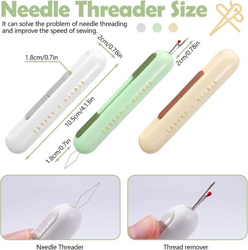 Special Multi-Functional Metal Needle Threading Tool for Seniors Small Round Hand Sewing Thread Picker Remover for Knitting Home