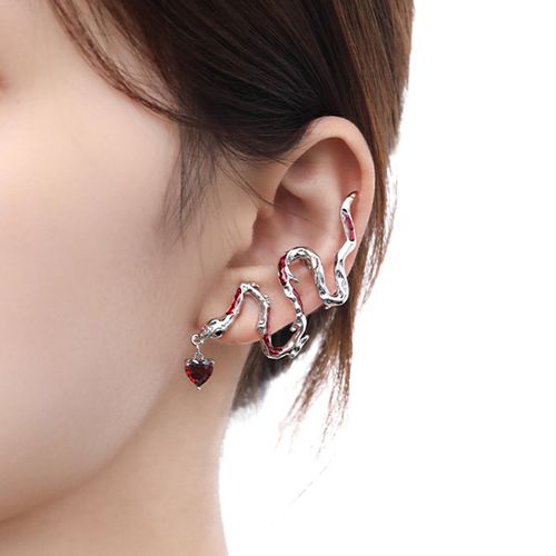 Red oil-drip snake series earrings, light luxury and high-end earrings