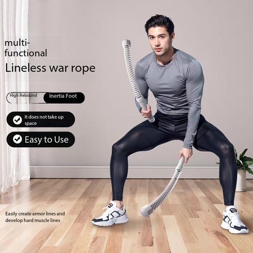 Travel Friendly Full-Body Exercise Weighted Workout Ropes Training Ropeless Battle Ropes for Home Gym