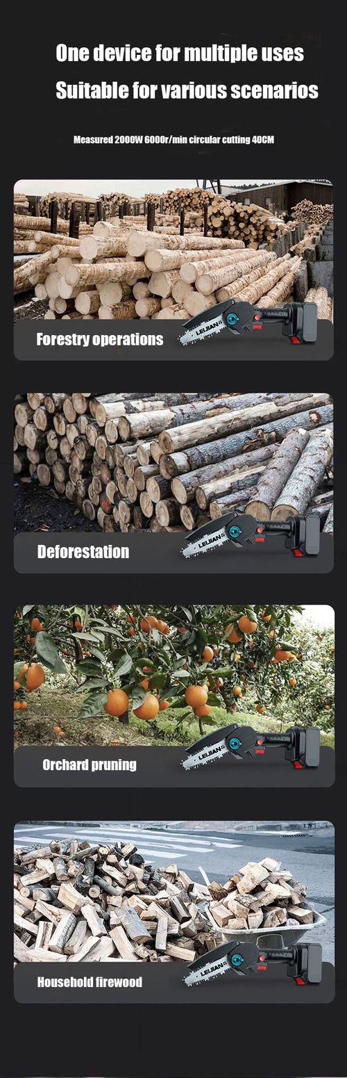 6-inch multifunctional household small saw portable electric chain saw rechargeable lithium battery logging saw