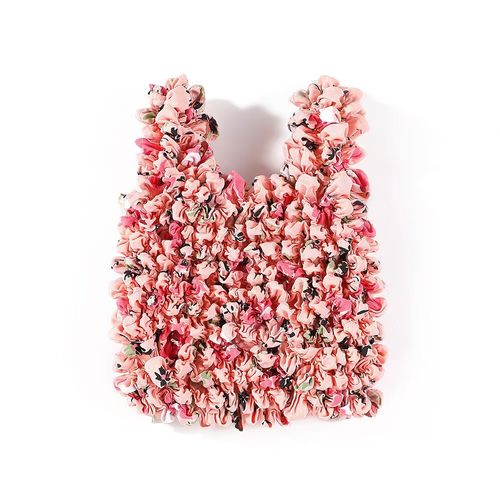 2025 trend new magic elastic bag, Korean and Japanese style wrinkled bubble bag, large capacity elastic eco-friendly shopping bag, random color