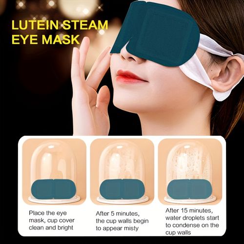 Lutein Steam Eye Mask, Hot Compress Eye Patch, Self Heating Eye Mask For Sleeping, Travel Essentials, Disposable Eye Mask