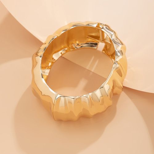 New wave trendy creative selected bracelet, women's hip-hop heavy metal punk wide cuff jewelry