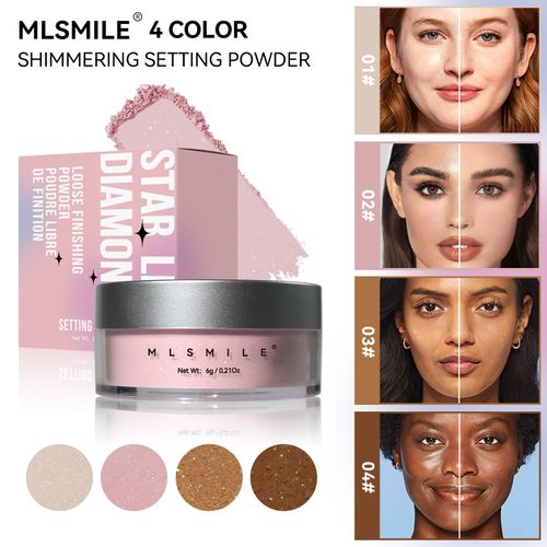 Three-in-one: setting, contouring, and highlighting | Ultra-fine pearlescent powder for lightweight, oil-control without drying out