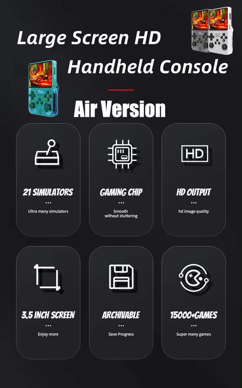 New R36S Handheld Game Console 64GB 15000+ Games 3.5 Inch Screen Retro Classic Handheld Gaming Player Video Game Consoles